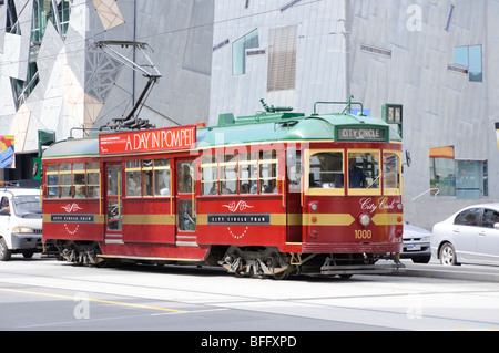 Traditionelle und moderne Symbole von Melbourne Stockfoto