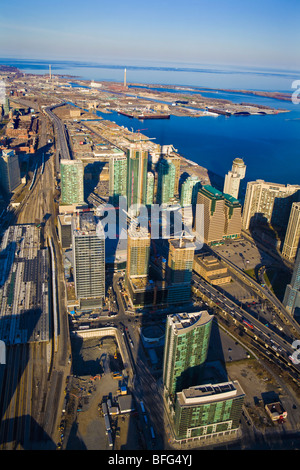 Toronto Harbourfront vom CN Tower in Toronto, Ontario, Kanada Stockfoto