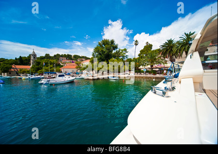 Hafen von Cavtat, Kroatien, Mittelmeer Stockfoto