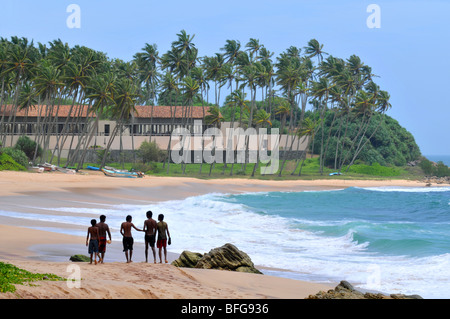 Amanwella Hotel und Strand, Tongalle, Sri Lanka Stockfoto