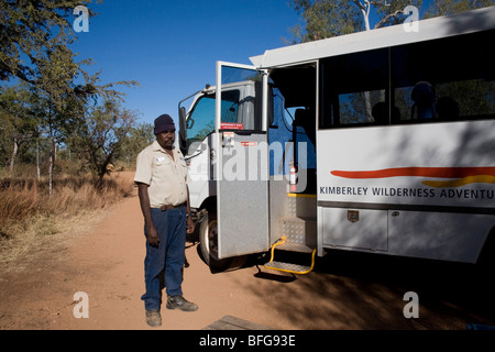 Jimmy Coombes, indigenen Tour Giude im Bereich Bungle Bungle der Purnululu National Park Western Australia Stockfoto