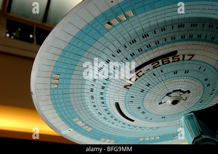Ein Modell eines Raumschiffs, wie in der US-Science Fiction-Serie Star Trek: The Next Generation. Stockfoto