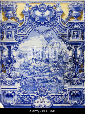 Azulejo Fliesen Design, Pavilhao Desportivo Carlos Lopes, Parque Eduardo VII, Lissabon, Portugal, Ostern 2009 Stockfoto