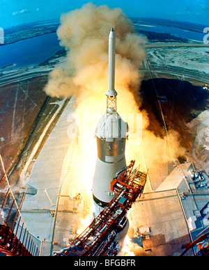 Saturn V Rakete Apollo 11 starten Stockfoto