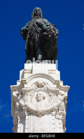 Statue von Marques de Pombal, Praça Marques de Pombal, Lissabon, Portugal, Ostern 2009 Stockfoto