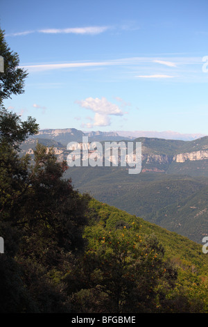 Spanien, Cataluna, Berge See zwischen Panta de Sau und Panta de Susqueda, Damm, Embassament de Susqueda Stockfoto