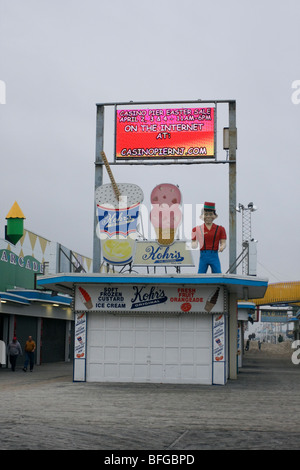 Seaside Heights Promenade Aktivität nach dem Hurrikan Ida Stockfoto