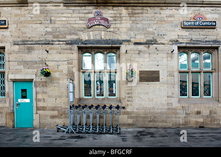 Detail von der östlichen Seite des Carlisle Railway Station, Großbritannien. Stockfoto