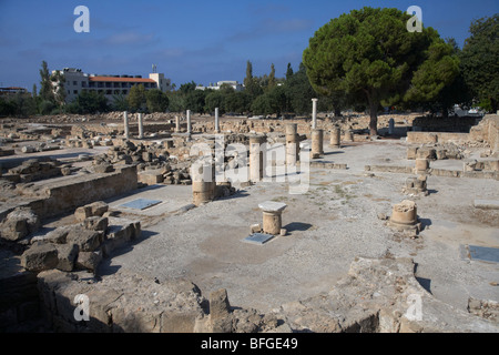 Saranta Kolones alten zerstörten Lusignan Festung auf dem Gelände einer alten byzantinischen Festung Stockfoto