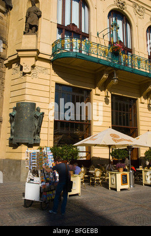 Obecni Dum das Gemeindehaus am Namesti Republiky Platz der Republik in Prag Tschechische Republik Stockfoto