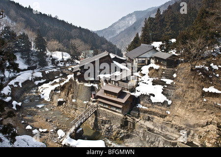 Affenpark Jigokudani, Shiga Kogen, Nagano, Japan Stockfoto