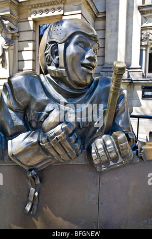 Unser Spiel Skulptur vor Hockey Hall Of Fame, Front Street, Toronto, Ontario, Kanada Stockfoto