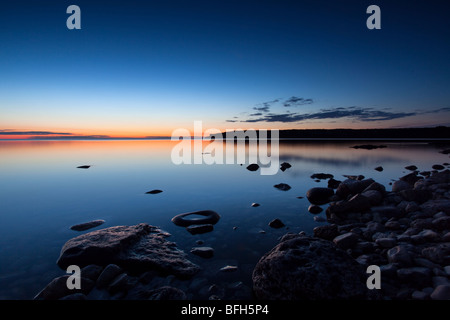 Dämmerung am Löwenkopf in Georgian Bay auf der Bruce-Halbinsel, Ontario Stockfoto