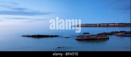 Einen Panoramablick von Twilight am Löwenkopf in Georgian Bay, auf der Bruce-Halbinsel, Ontario. Stockfoto