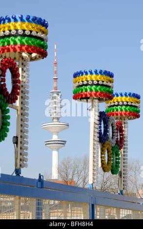 Fernsehturm Vom Hamburger DOM aus gesehen...gabs Deutschland Fernsehturm gesehen von der Hamburger DOM-Deutschland Stockfoto