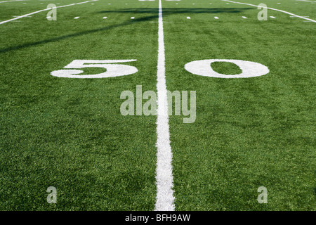 Detail des American-Football-Feld Stockfoto