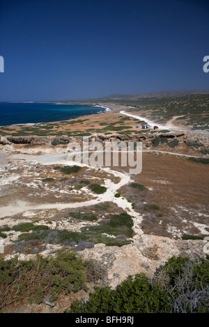 Ende der Hauptstraße am White River Canyon Akamas Halbinsel Republik Zypern Europa Stockfoto