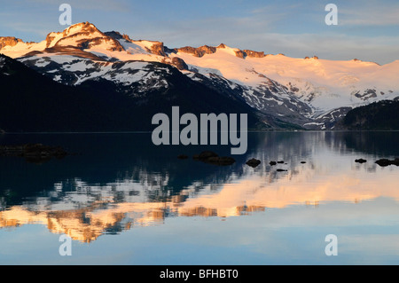 Die Sphinx-Gletscher bei Sonnenuntergang, Garibaldi Provincial Park, BC Stockfoto