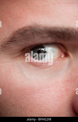 Hautnah auf ein menschliches Auge Stockfoto