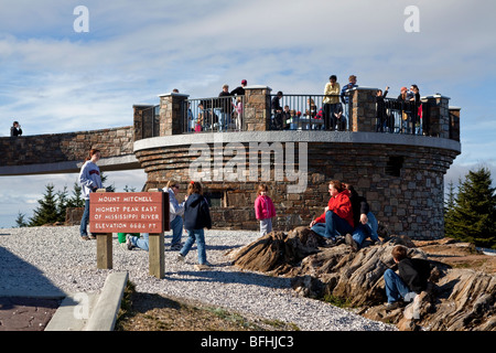 Auf Mount Mitchell entlang der Blue Ridge Parkway North Carolina USA Stockfoto