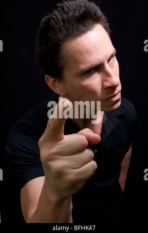 Ausdrucksvolle Porträt eines jungen Mannes Stockfoto