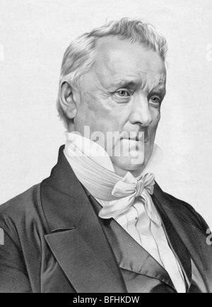 Print c1856 Porträt von James Buchanan (1791-1868) - der 15. US-Präsident (1857-1861). Stockfoto