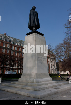 Statue von Franklin Delano Roosevelt, Grosvenor Square, London W1, England. Stockfoto