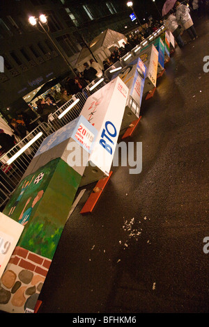 20. Jubiläum der Fall der Berliner Mauer in Berlin, Deutschland, November 2009. Stockfoto