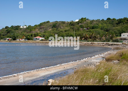 Road Salt Pond bei Sandy Ground (von Road Bay), Anguilla, West Indies Stockfoto