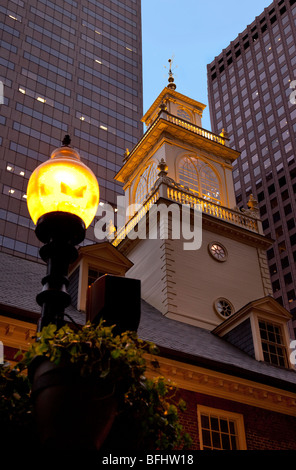 Das old State House - Website von vielen patriotischen Aktivitäten vor und während der amerikanischen Revolution - Boston Massachusetts, USA Stockfoto