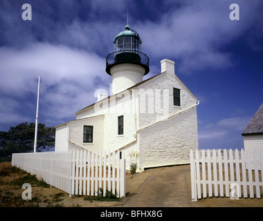 Kalifornien - Old Point Loma Lighthouse in Cabrillo National Monument. Stockfoto