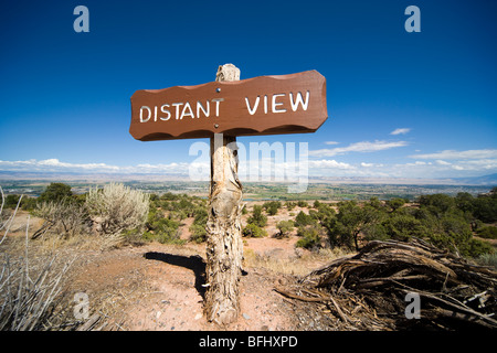 Fernen Blick Sicht auf die Rim Rock fahren Scenic Byway in Colorado National Monument. Colorado CO US USA Stockfoto