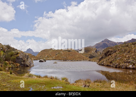 Eine malerische Aussicht von Cajas Nationalpark in der Nähe von Cuenca, Ecuador. Stockfoto