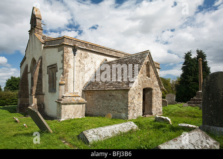 Die sächsischen Kirche von Johannes dem Täufer am Inglesham in der Nähe von Lechlade in Gloucestershire, Großbritannien Stockfoto