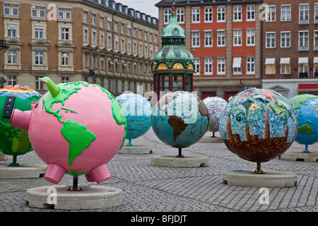 Globen Kunstausstellung im Zentrum von Kopenhagen Stockfoto