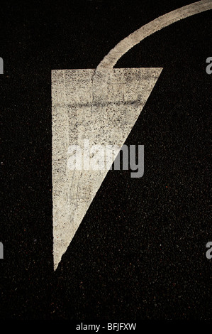 Straßenmarkierungen Stockfoto