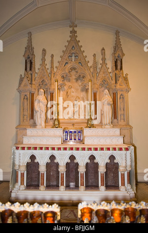 New York City, The Big Apple, innere St. Patricks Kathedrale, Kapelle Altar des missionarischen Antonius von Padua Stockfoto