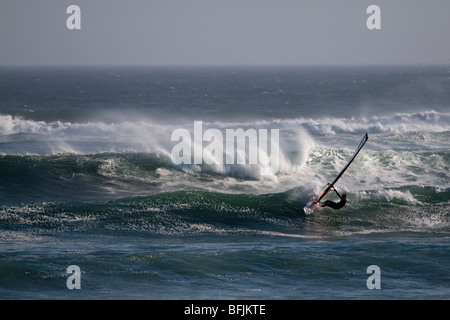 Windsurfen in Baja Stockfoto