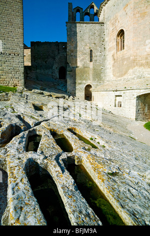 GRÄBER, MONTMAJOUR ABTEI, ARLES, PROVENCE, FRANKREICH Stockfoto