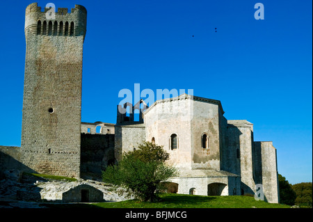 MONTMAJOUR ABTEI, ARLES, PROVENCE, FRANKREICH Stockfoto