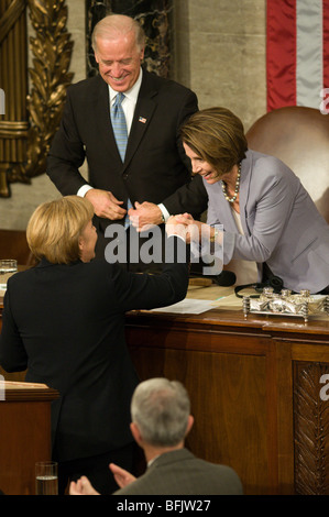 Deutsch Kanzler Angela Merkel spricht mit dem US-Kongress in Washington DC. Stockfoto