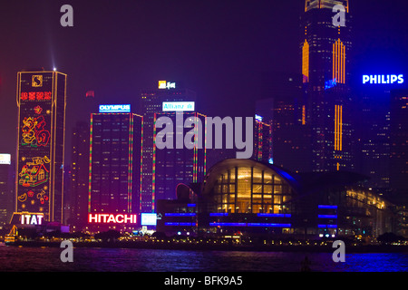 Hong Kong Sound und Lichtshow von Kowloon Stockfoto