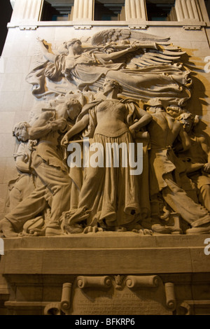 Skulptur auf der Michigan Avenue Bridge in Chicago Stockfoto