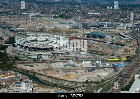 Dem Olympia-Gelände im Bau in London England Stockfoto