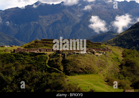 Schlossanlage des Inka Tupac Amaru an Vitcos (Pitcos), Vilcapampa; Peru Stockfoto