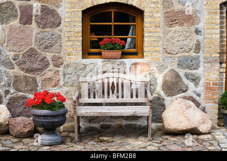 Traditionelles Steinhaus, Insel Rügen, Deutschland Stockfoto