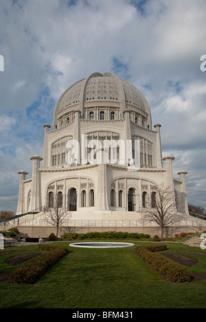 Baha ' i oder Bahai religiöse Tempel in Wilmette am Ufer des Lake Michigan in der Nähe von Chicago in Illinois in den USA-Amerika Stockfoto