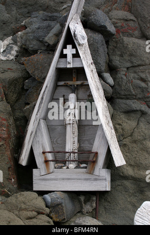 Provisorische Schrein/Grotte Arctowski polnischen Station, antarktische Halbinsel Stockfoto