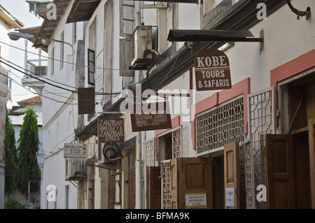 Straße in Stone Town Sansibar Tansania Stockfoto