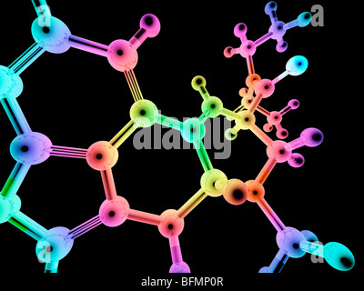 LSD-Molekül, artwork Stockfoto